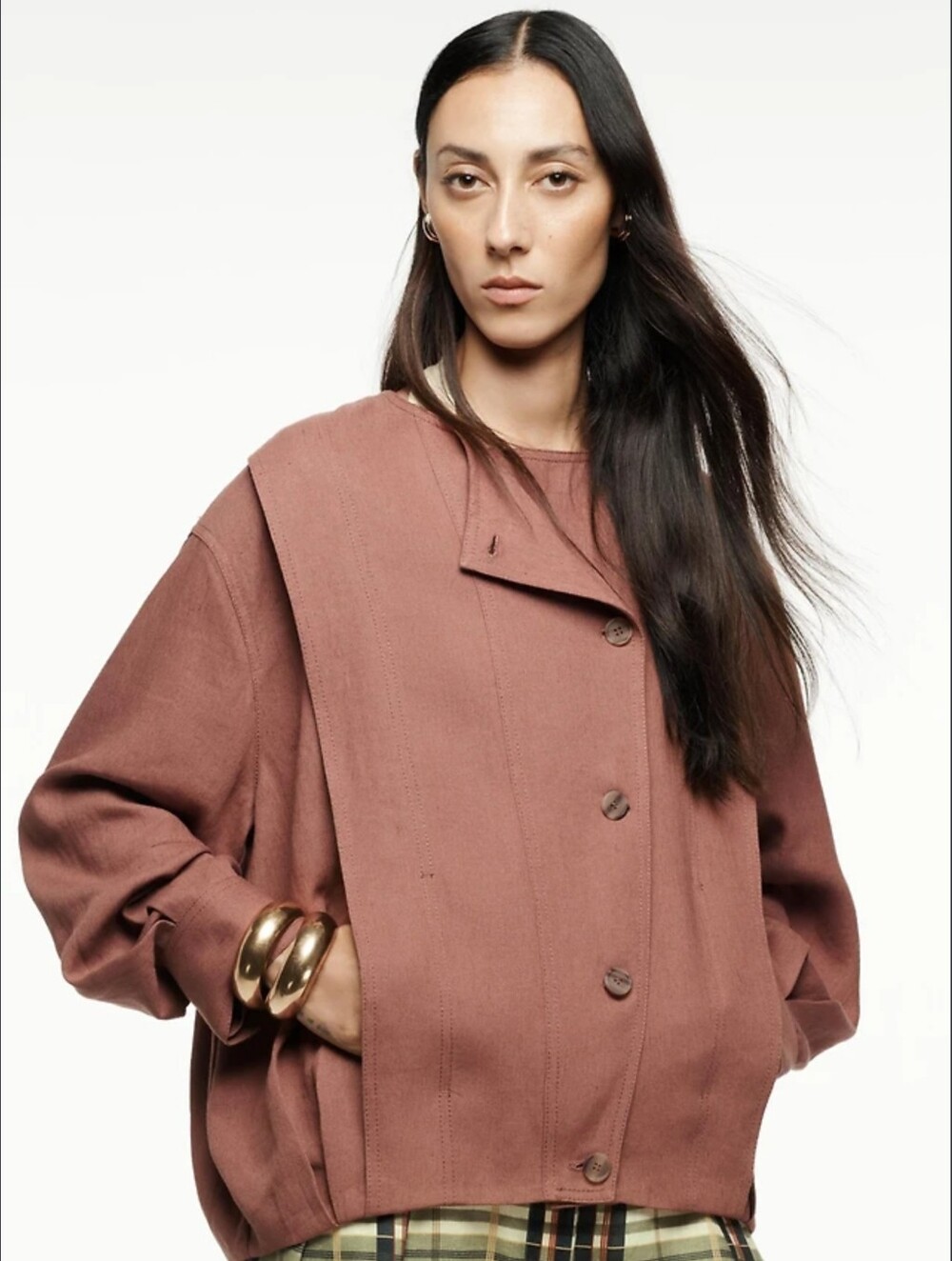 NWT ZARA Rust Button Jacket - Picture 2 of 16